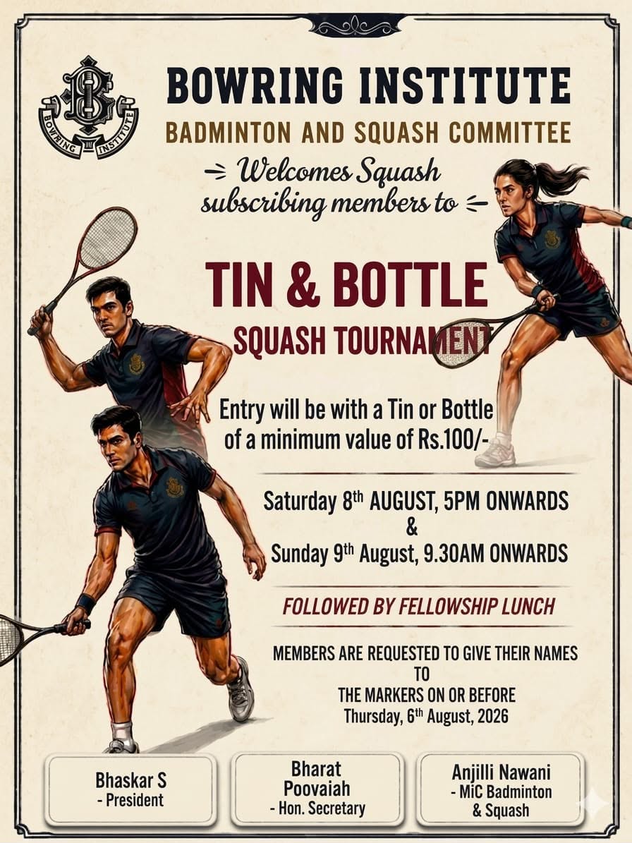 Tin & Bottle Squash Tournament
